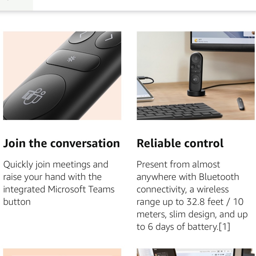 NWT Microsoft Presenter+ Remote Control, Hybrid Remote Work Teams